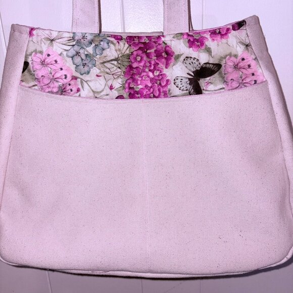 Canvas Shoulder Bag, Purse, Pocketbook, Handbag, Ethel Tote Bag, Pockets - Picture 8 of 8